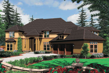 5 Bed, 6 Bath, 6391 Square Foot House Plan - #2559-00586