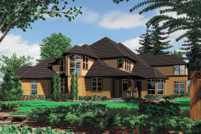 Luxury House Plan #2559-00586 Elevation Photo