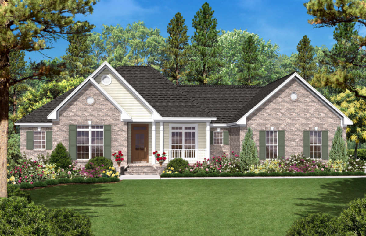 Country Plan  1 600 Square Feet  3 Bedrooms 2 Bathrooms 