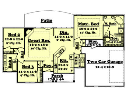 Main Floor for House Plan #041-00013