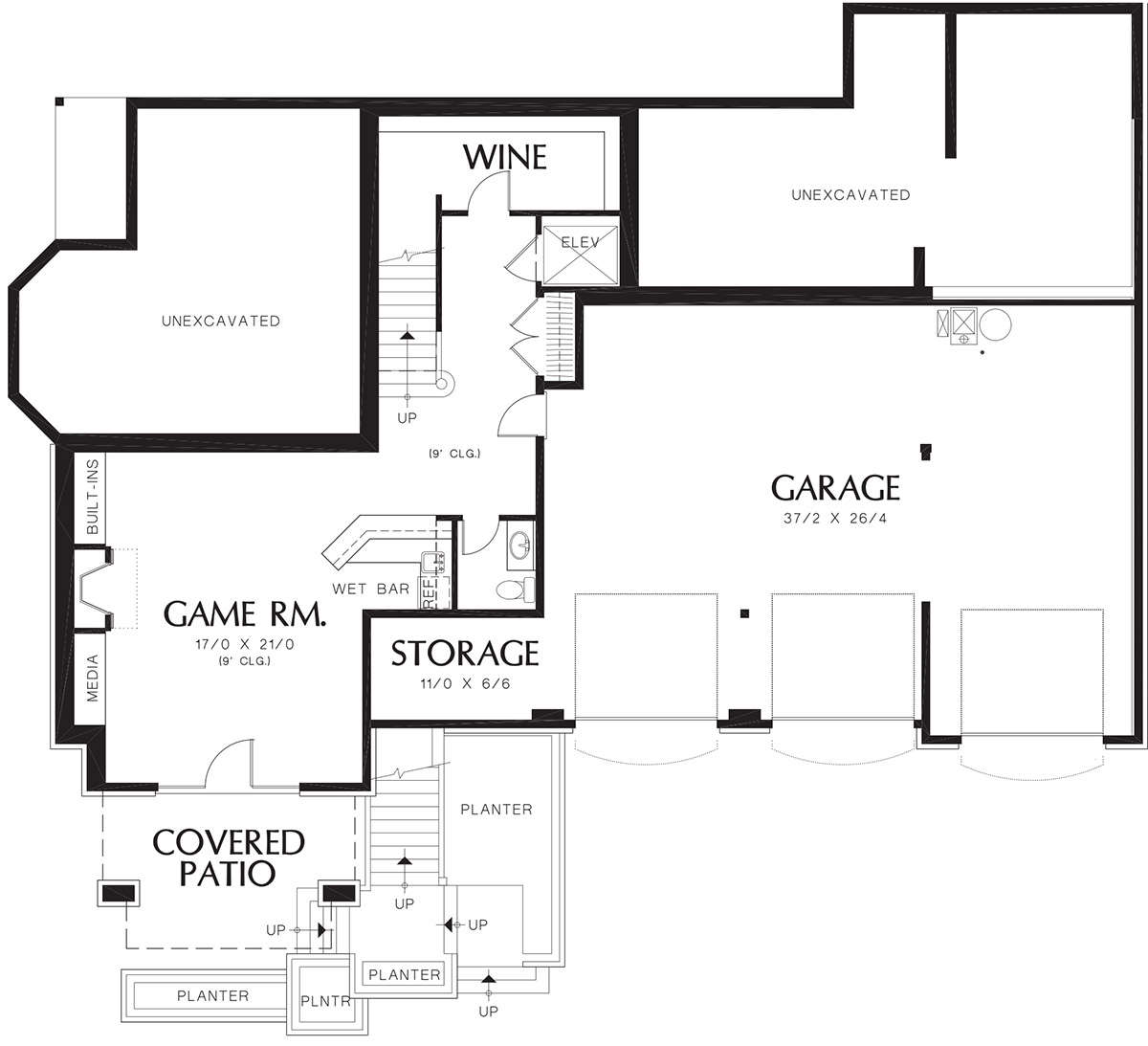 Basement/Garage for House Plan #2559-00596