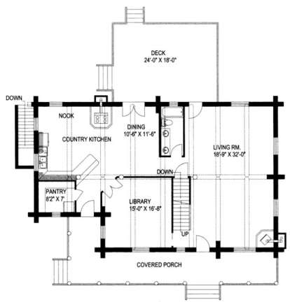 First Floor for House Plan #039-00019