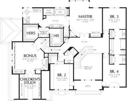 Second Floor for House Plan #2559-00599