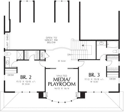 Second Floor for House Plan #2559-00600