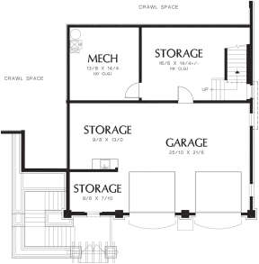Basement/Garage for House Plan #2559-00604