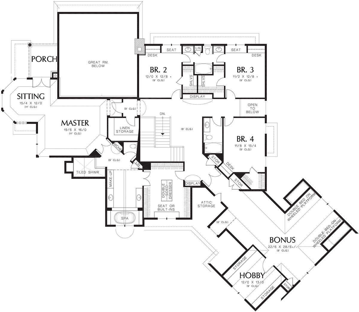 Second Floor for House Plan #2559-00606
