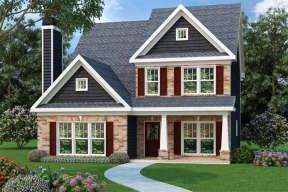 Narrow Lot House Plan #009-00106 Elevation Photo