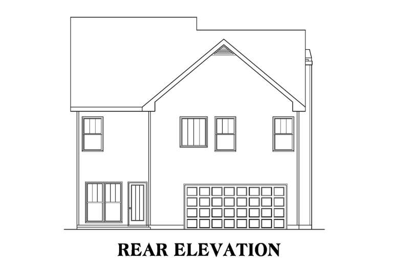 Narrow Lot House Plan #009-00106 Elevation Photo