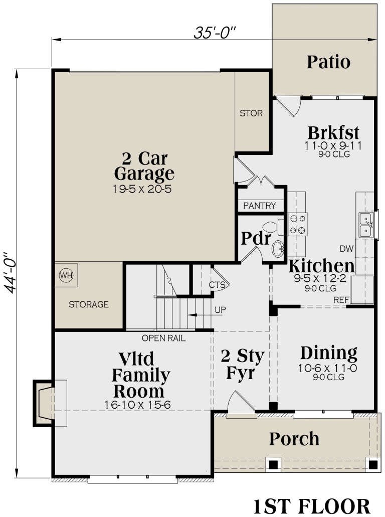 House Plan House Plan #124 Drawing 1