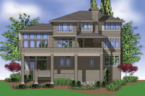 Contemporary House Plan #2559-00608 Elevation Photo