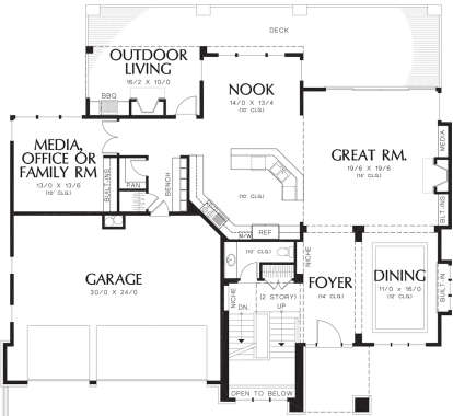Main Floor for House Plan #2559-00608