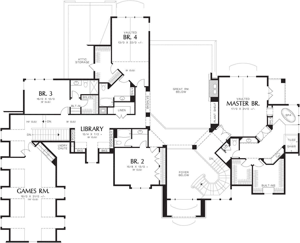 Second Floor for House Plan #2559-00610