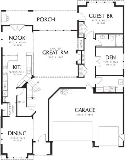 Main Floor for House Plan #2559-00613