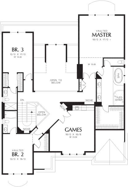 Second Floor for House Plan #2559-00613