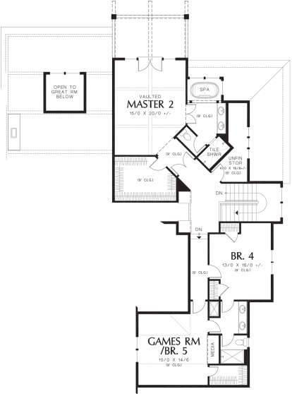 Second Floor for House Plan #2559-00617