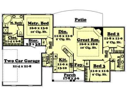 Main Floor for House Plan #041-00014