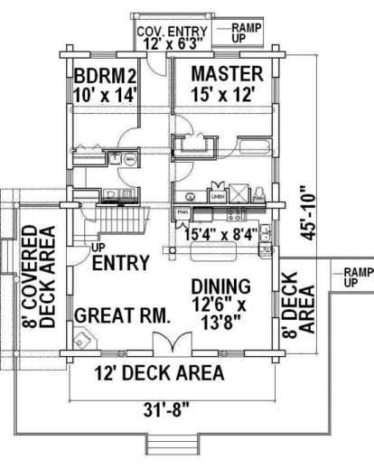 First Floor for House Plan #039-00021