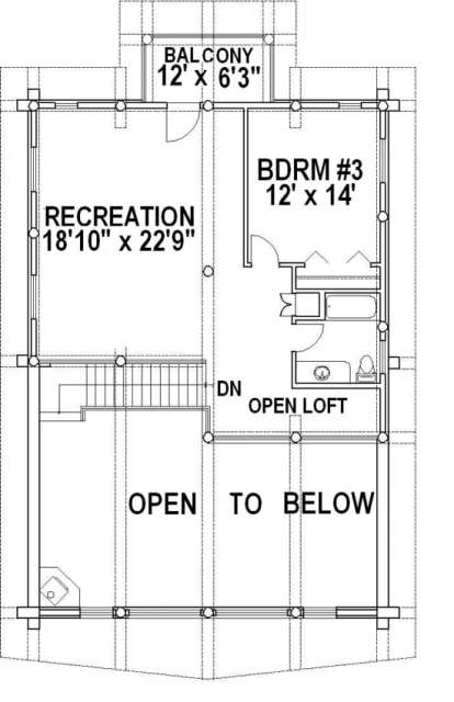 Second Floor for House Plan #039-00021