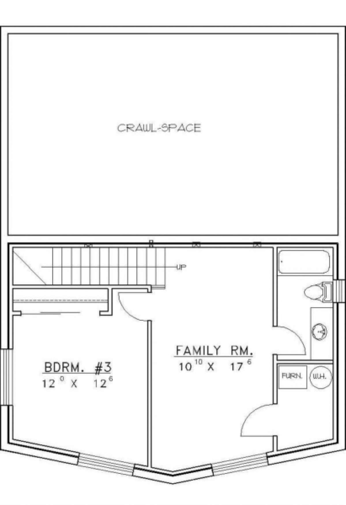 Basement Floor for House Plan #039-00022