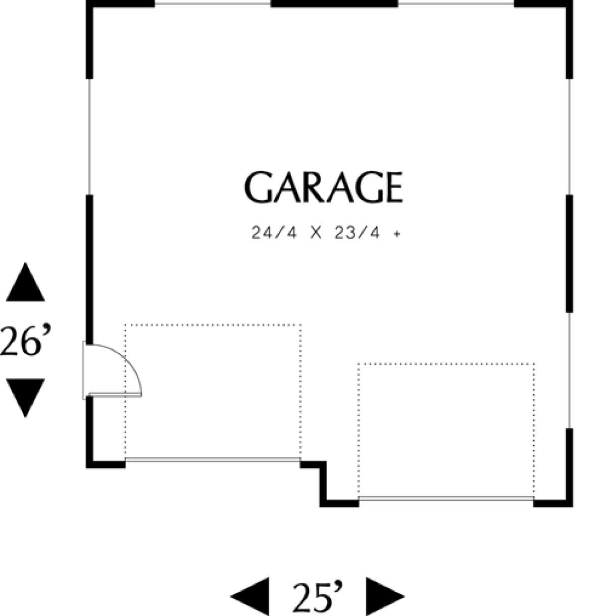Garage Floor for House Plan #2559-00649