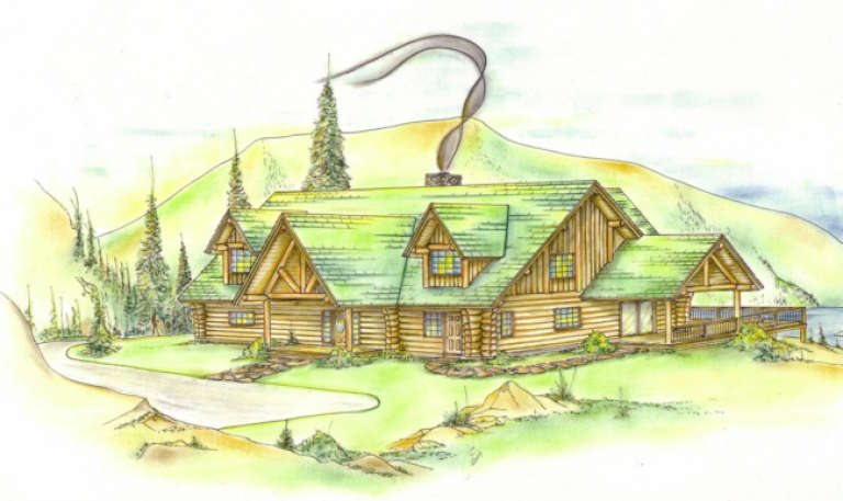 Vacation House Plan #039-00023 Elevation Photo