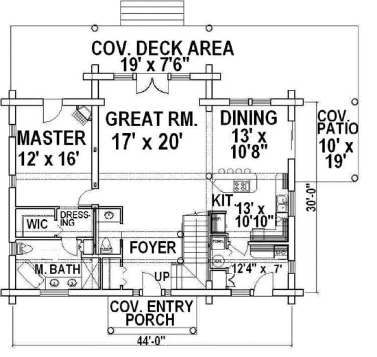 House Plan House Plan #1245 Drawing 1