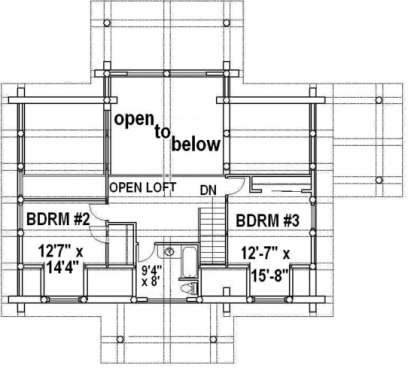 Second Floor for House Plan #039-00023