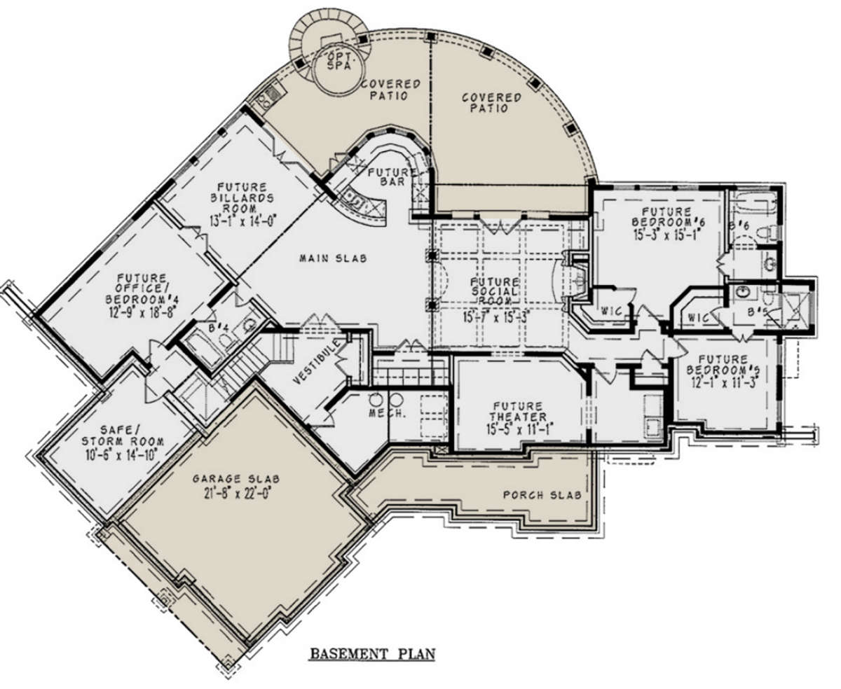 Basement for House Plan #699-00036