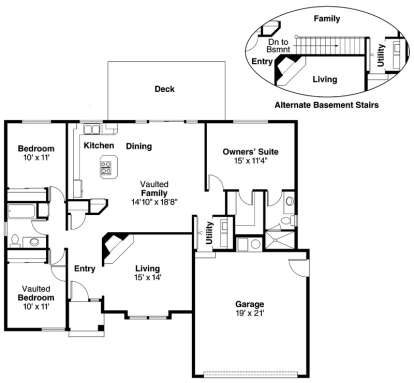 Main Floor  for House Plan #035-00465