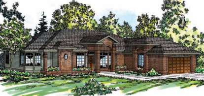Ranch House Plan #035-00466 Elevation Photo