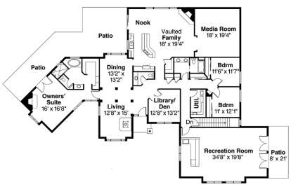 Main Floor  for House Plan #035-00468