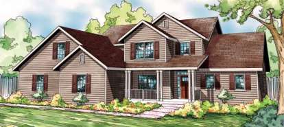 Cottage House Plan #035-00472 Elevation Photo