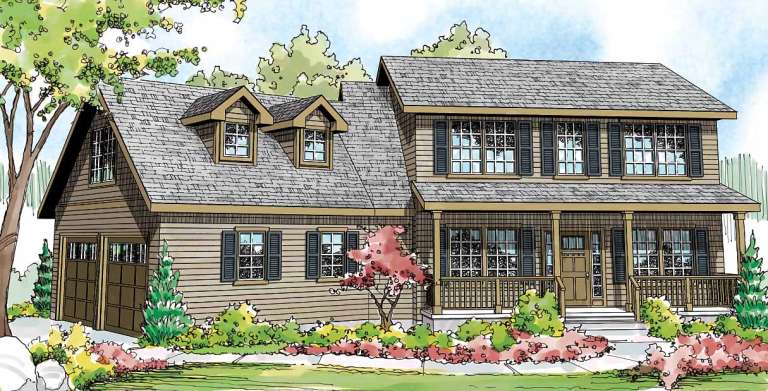 Country House Plan #035-00473 Elevation Photo