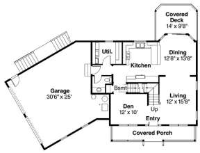 Floorplan 1 for House Plan #035-00473