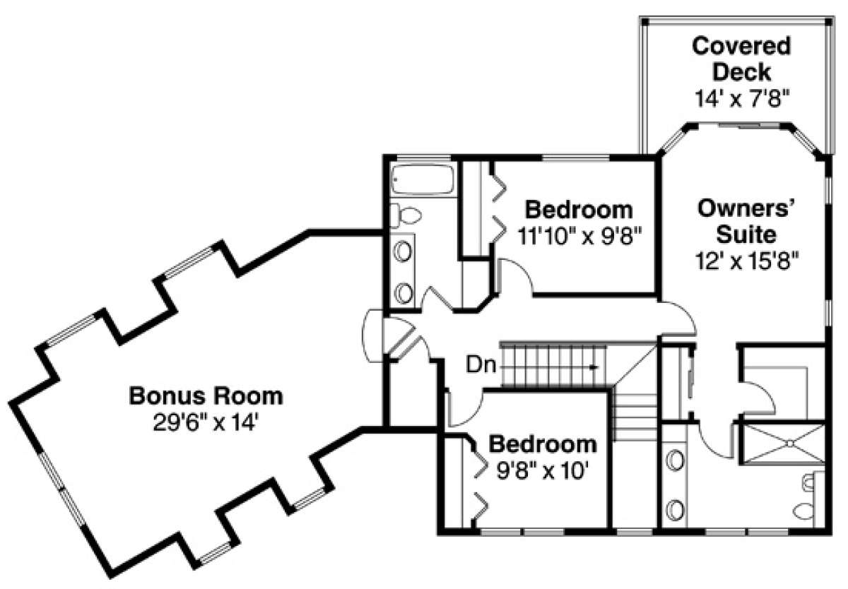Floorplan 2 for House Plan #035-00473