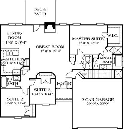 Floorplan 2 for House Plan #3323-00010