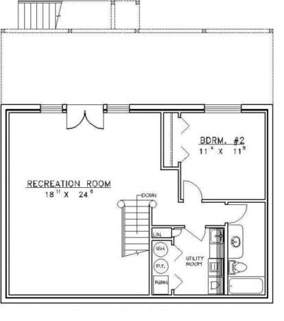 Basement Floor for House Plan #039-00025