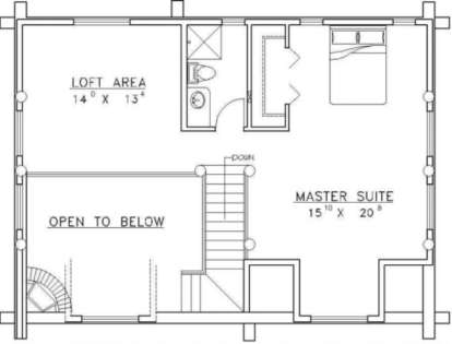 Second Floor for House Plan #039-00025