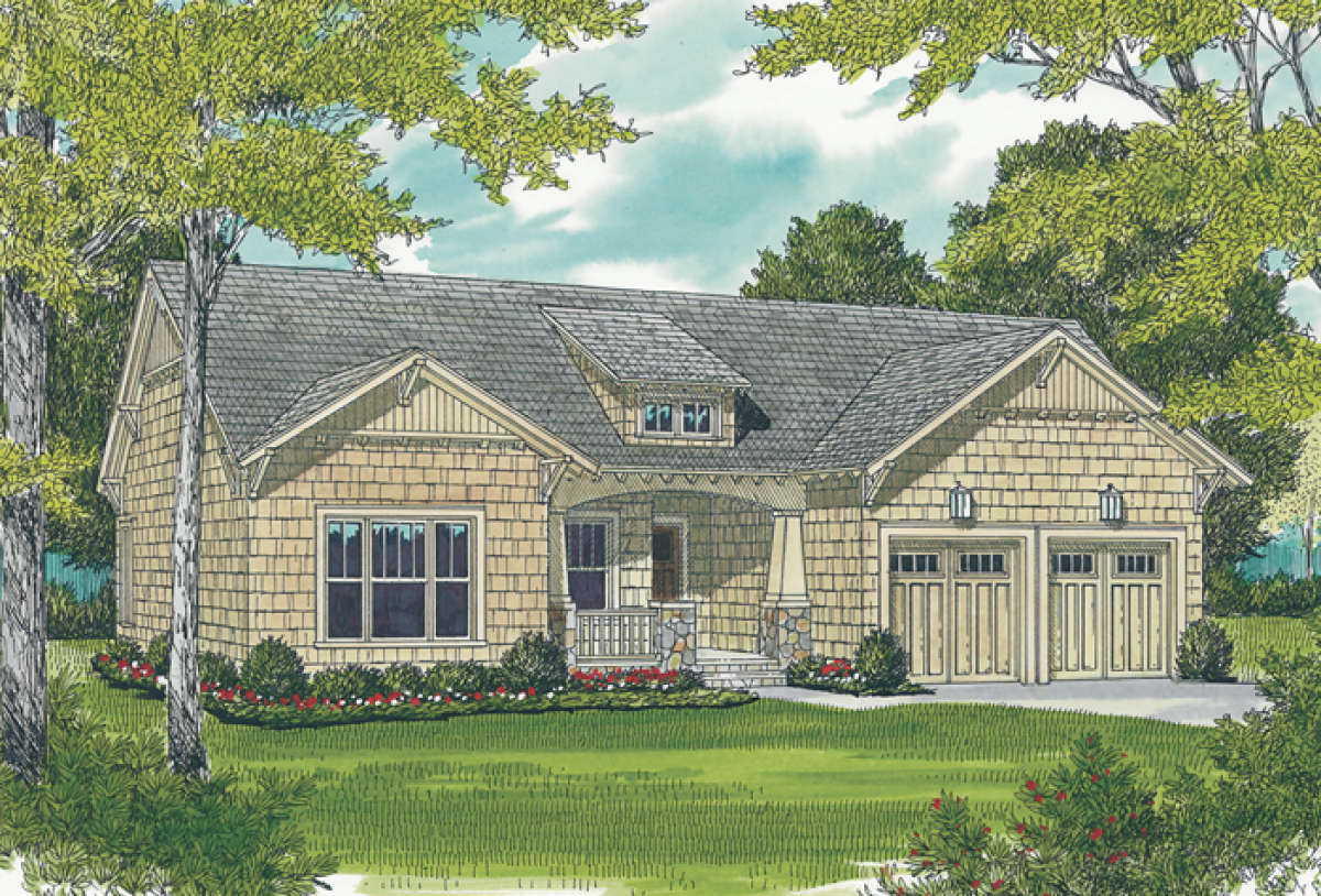 Craftsman Style House Plan - 3 Beds 2 Baths 1694 Sq/Ft Plan #126-224 -  Eplans.com, image size:1200x814