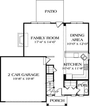 Floorplan 1 for House Plan #3323-00022
