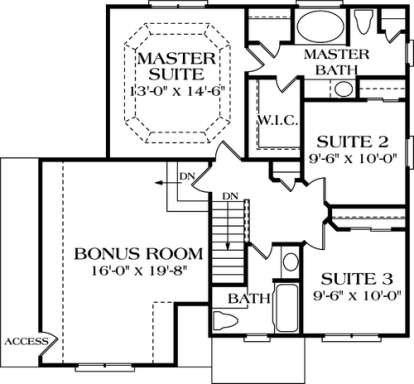 Floorplan 2 for House Plan #3323-00022