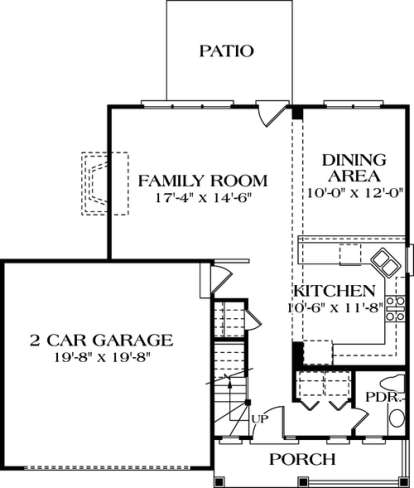 Floorplan 1 for House Plan #3323-00024