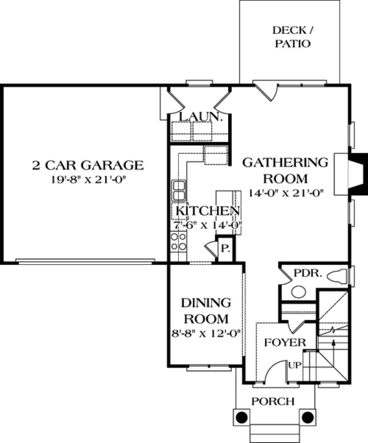 Floorplan 1 for House Plan #3323-00025