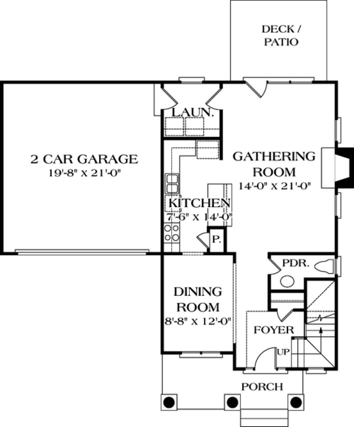 Floorplan 1 for House Plan #3323-00026