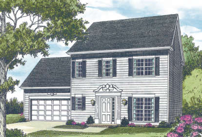 Colonial House Plan #3323-00027 Elevation Photo