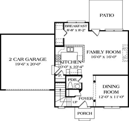 Floorplan 1 for House Plan #3323-00027
