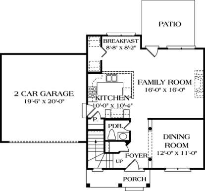 Floorplan 1 for House Plan #3323-00029