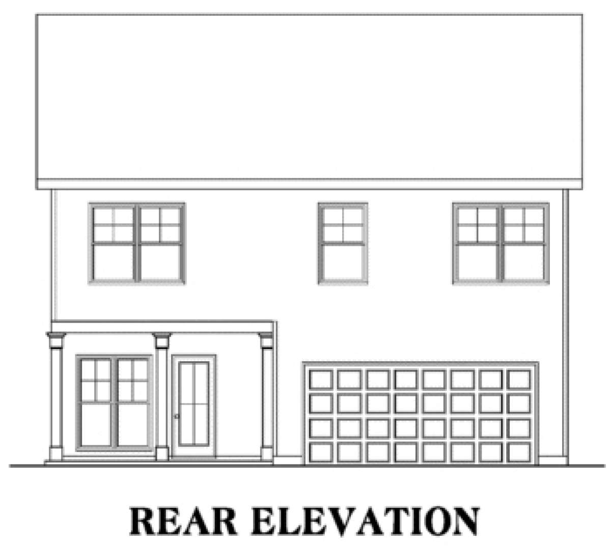 Narrow Lot House Plan #009-00107 Elevation Photo