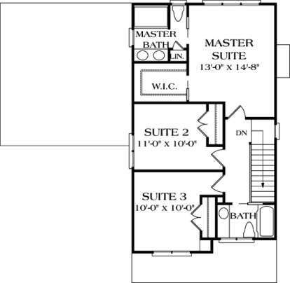 Floorplan 2 for House Plan #3323-00032