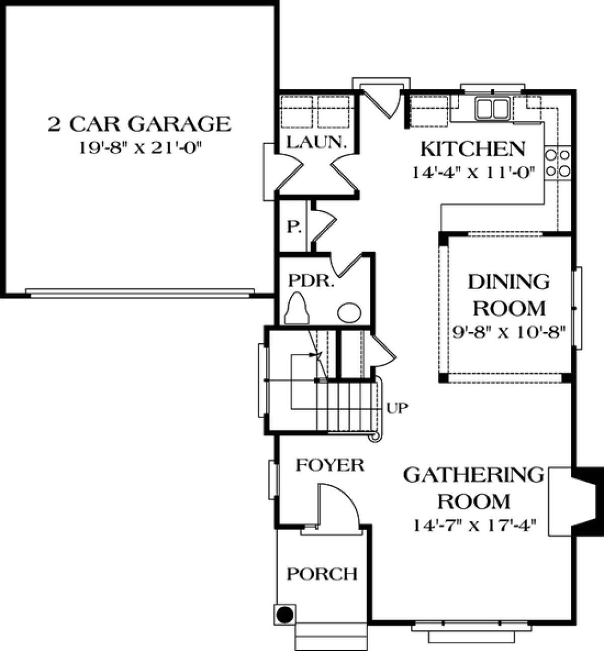 Floorplan 1 for House Plan #3323-00033